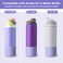 Alwenid 2PCS Silicone Water Bottle Boot for Owala 24 Oz AntiSlip Protective Sleeve Bottom Bumper Protector for FreeSip Twist and Flip Stainless Steel Water Bottles Purple