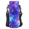 AORTDES Neoprene 500ML Water Bottle Bag Carrier Portable Insulated Bottle Sling Holder Case Pouch with Adjustable Shoulder Strap for Men Women Walking Hiking Running Purple Galaxy