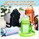 Berlune 8 Pcs Water Bottle Holder with Strap Drawstring Water Bottle Carrier with Zipper Pocket Adjustable Shoulder Mesh Sling Bag for Hiking Walking Camping Travel 8 Colors