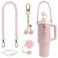 BydGxy Stanley Cup Accessories Set for 30 oz 40 oz 20 oz Tumbler Includes Straw Cover Water Bottle Handle Strap and Cherry Charm Compatible with Pink Purple Stanley Cup