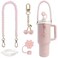 BydGxy Stanley Cup Accessories Set for 30 oz 40 oz 20 oz Tumbler Includes Straw Cover Water Bottle Handle Strap and Cherry Charm Compatible with Pink Purple Stanley Cup