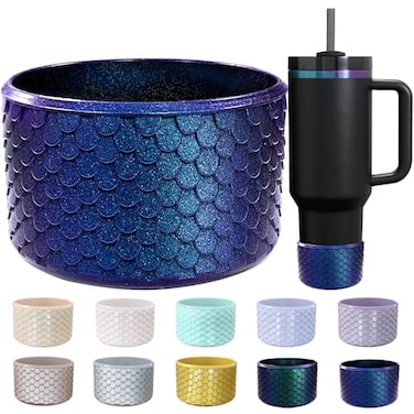 CEDIDJAC Silicone Boot for Stanley Cup 2040 Ozfor Hydroflask Boot 1224 Ozfor IceFlow 2030 Ozfor Owala Tumbler 40 ozBottom Protector for Stanley Boot for Stanley Cup Accessories Navy Purple