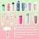 SITKOL Cute Letter Charm Set with Secure Handle Strap Silicone Ring Monogram Sticker and Personalized Decoration for Owala Compatible Water Bottle Travel Carry School Gift and Daily Use Pink H