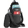 EcoEarth Water Bottle Carrier Bag 25 oz Black Hiking Daily Use Phone Essentials Pocket Padded Shoulder Strap