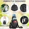 EcoEarth Water Bottle Carrier Bag 25 oz Black Hiking Daily Use Phone Essentials Pocket Padded Shoulder Strap