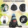 EcoEarth Water Bottle Carrier Bag 25 oz Black Hiking Daily Use Phone Essentials Pocket Padded Shoulder Strap