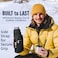 EcoEarth Water Bottle Carrier Bag 25 oz Black Hiking Daily Use Phone Essentials Pocket Padded Shoulder Strap