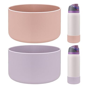 HEYSKAY 2PCS Silicone Boot for Owala Flask Water Bottle 40oz AntiSlip Protective Sleeve for Owala TwistFreeSip and Flip Stainless Steel Water Bottle BPAFree Boot Bottom Base