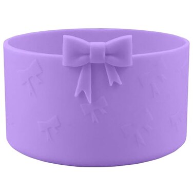 HIUSITY Bow Silicone Boot for Owala 32oz AntiSlip Protective Sleeve Bottom Bumper Protector for FreeSip Twist and Flip Stainless Steel Water Bottles AccessoriesDishwasher Safe and BPA FreePurple