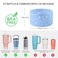 HIUSITY Glitter Bow Silicone Boot for Stanley Quencher Tumbler H20 30oz 40oz IceFlow 20oz 30oz Owala 24oz Hydroflask Water Bottle 1224oz Protective Bottom Sleeve for Stanley Cup AccessoriesBlu