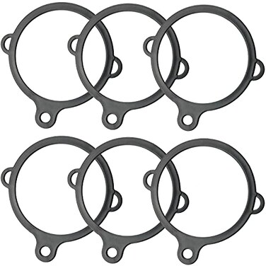 ITROLLE Water Bottle Ring 6PCS Black 3 Hole Safety Ring for Water Bottle Sling Holder or Handle