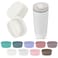 Kaitiaki 2Pcs Silicone Boot for Owala SmoothSip Slider Coffee Tumbler 20oz 12oz AntiSlip Sleeve for Travel Coffee Mug Protective Accessories for Owala BPA Free Shy Marshmallow