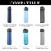Linkidea 2 Pack Water Bottle Boot Compatible with Contigo Jackson Chill 20 20oz24oz Ashland Chill 20oz24oz Silicone AntiSlip Bottle Bottom Bumper Protector Black