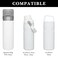 Linkidea 2 Pack Water Bottle Boot Compatible with Stanley Quick Flip GO 24oz IceFlow Fast Flow 16oz Silicone Water Bottle Bottom Bumper Protector Clear White