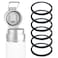Linkidea 6 Pack Water Bottle Gasket Replacement Compatible with Stanley Quick FILP GO 24oz36oz Waterbottle Silicone O Ring Leak Proof Rubber Seal with Tweezer for Bottle Lid Black