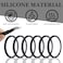 Linkidea 6 Pack Water Bottle Gasket Replacement Compatible with Stanley Quick FILP GO 24oz36oz Waterbottle Silicone O Ring Leak Proof Rubber Seal with Tweezer for Bottle Lid Black