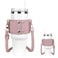 Linkidea Water Bottle Holder with Strap Compatible with Stanley Quencher H20 30oz40oz Simple Modern 40oz Tumbler Vegan Leather Waterbottle Bag Holder Shoulder Strap with Keyring Pink