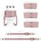 Linkidea Water Bottle Holder with Strap Compatible with Stanley Quencher H20 30oz40oz Simple Modern 40oz Tumbler Vegan Leather Waterbottle Bag Holder Shoulder Strap with Keyring Pink