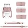 Linkidea Water Bottle Holder with Strap Compatible with Stanley Quencher H20 30oz40oz Simple Modern 40oz Tumbler Vegan Leather Waterbottle Bag Holder Shoulder Strap with Keyring Pink