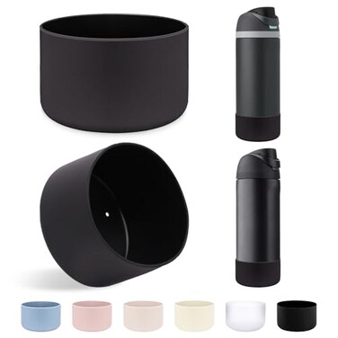 LUCKINEE 2Pcs Protective Silicone Boot Bottom Base for Owala FreeSip Twist and Flip Flask 24OZ and Compatible with Stanly Cup Tumbler 2040oz and More Bottles with Bottom Diameter 28295inch