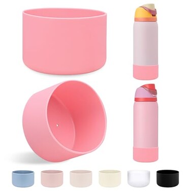 LUCKINEE 2Pcs Silicone Boot Bottom Base for Owala FreeSip Twist and Flip Flask 40OZ and Hydro Flask Wide Mouth 32oz 40oz and More Bottles with Bottom Diameter 346365in