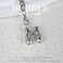 LUHOHI Silver Bubble Letter Charms for Stanley Cup Accessories Designer Aesthetic Initial Cute Pendant for Water Bottle Tumblers Hydrojug Handle Preppy Jewelry Bracelets Personalized Keychain M