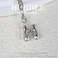 LUHOHI Silver Bubble Letter Charms for Stanley Cup Accessories Designer Aesthetic Initial Cute Pendant for Water Bottle Tumblers Hydrojug Handle Preppy Jewelry Bracelets Personalized Keychain M