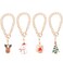 LUOTIVON 4PCS Christmas Charm Accessories for Stanley Cup XMAS Keychain Handle Charm for Stanley Tumbler