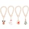 LUOTIVON 4PCS Christmas Charm Accessories for Stanley Cup XMAS Keychain Handle Charm for Stanley Tumbler