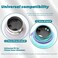 LUTQ 4Pack Silicone Splashguard Compatible with Splash Guard 32 Oz 53mm Wide Mouth Water Bottle Accessories Fit for All WideNecked Bottles with 53 mm Opening Obsidian Black