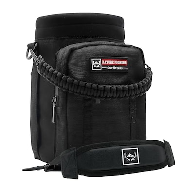 NATURE PIONEOR Water Bottle Carrier with Adjustable Strap 26364664oz Insulated Water Bottle Holder Sling Sleeve with Paracord Handle 2 Storage Pockets Hiking Camping Gym