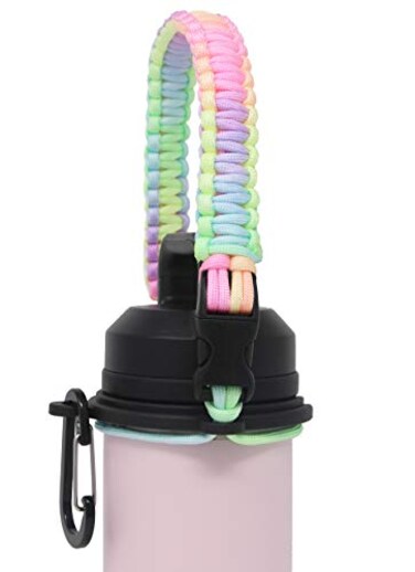 One MissionX Paracord Handle Compatible with Yeti Rambler 36oz 26oz 18oz 12oz 46oz Water Bottles Durable Carrier Strap HolderColorful