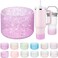 Onlymory Silicone Boot for 30 40 OZ Stanley Cup Accessories Glitter Boots for Stanley 20OZ 30OZ Tumbler IceFlow 16OZ Bottle AntiSlip Bling Protector Bottom Cover Sleeve Clear Carnation