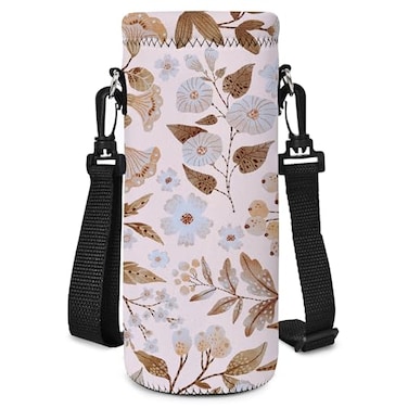 RICHEN Neoprene Water Bottle Carrier Bag with Adjustable Shoulder StrapInsulated Water Bottle Cover for 500ml16oz Stainless SteelGlassPlastic Bottles Bottles BC59500ML