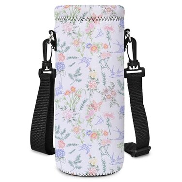 RICHEN Neoprene Water Bottle Carrier Bag with Adjustable Shoulder StrapInsulated Water Bottle Cover for 750ml24oz Stainless SteelGlassPlastic Bottles BC55750ml