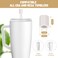 Rolitwils 2 Pack Magnetic Straw Cover Silicone Leakproof Straw Protector for Tumbler Compatible with EraResa Drinkware Accessory