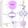 SEMATA Bling Accessories for Stanley Cup 40oz 30oz Tumbler including Silicone Cute Bow Straw Topper Cover Silicone Boot for Stanley CupLeather Water Bottle Handle Strap CharmsPurple