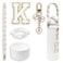 SITKOL Silicone Boot Cute Monogram Set Compatible with Owala Water Bottle 32 oz Perfect Letter Owala Accessories for Owala Tumbler Owala Free Sip Pink Owala Black Owala owala coffee tumbler White K