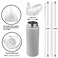 FLORAPELL Straw Lid for Hydro Flask Wide Mouth Water Bottles Top Lids with Straw Compatible with Hydro Flask 32 40 oz Replacement Cap Wide Mouth Straws Flip Lid Flex Handle White