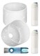 Toykee Silicone Water Bottle Boot 2Pcs for Owala Freesip 24oz AntiSlip Protective Bottom Cover Bumper Protector Sleeve Accessories with Lid Cleaning Brush White