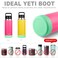 VGHNQ Silicone Sleeve for YETI Owala Water Bottles Bottom Boot for YETI 26 OZ Boot Cover for Owala 32OZ Boots Rambler Water Bottle Accessories Mint Fits YETI 26 OZ BottleOwala 32 OZ