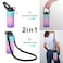 Wongeto Paracord Handle with Shoulder StrapCompatible with Hydro Flask Wide Mouth Water Bottles 12oz 64 oz and Other Wide Mouth Water Bottle for Walking Hiking CampingBlackCompass