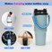 Wongeto Water Bottle Handle Strap Compatible With Stanley Water Bottle Paracord Handle for Stanley Cup AccessoriesOcean