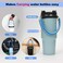 Wongeto Water Bottle Handle Strap Compatible With Stanley Water Bottle Paracord Handle for Stanley Cup AccessoriesOcean