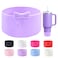 YAYAYOUNG Bow Silicone Boot for StanleyTumbler 2040oz Owala Water Bottle 24oz IceFlow 20oz 30oz Hydroflask Water Bottle 1224oz AntiSlip Sleeve for Stanley Cup AccessoriesPurple