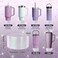 ZXFYE Glossy Gradient Silicone Boot Compatible with Stanley H20 2040oz IceFlow 2030oz Chameleon Metallic Shimmer Cup Sleeve Protector for Hydroflask and Bottle Bottom with 283in
