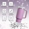 ZXFYE Glossy Gradient Silicone Boot Compatible with Stanley H20 2040oz IceFlow 2030oz Chameleon Metallic Shimmer Cup Sleeve Protector for Hydroflask and Bottle Bottom with 283in
