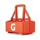 Gatorade Squeeze Bottle Holder Holds 6 Bottles Orange