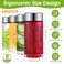 Irenare 8 Pcs 10 oz Wide Mouth Glass Water Bottles Reusable Glass Juice Bottles with Lids Leakproof Juicing Jars with Silver Lids for Fridge Milk Juicing Smoothies Infused Water Beverage Kombucha Tea
