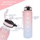 EYQ 32 oz Water Bottle with Time Marker Carry Strap LeakProof Tritan BPAFree Ensure You Drink Enough Water for Fitness Gym Camping Outdoor Sports 6RubyBlue Gradient